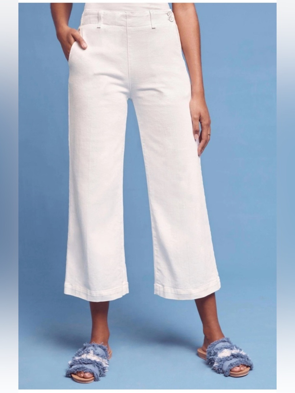 AG JULIETTE WHITE HIGH-RISE TROUSER JEANS 26